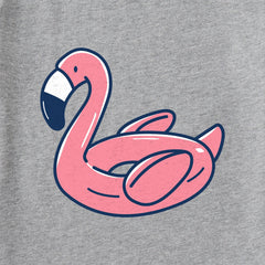 Women's Flamingo Floatie Short Sleeve Crusher Vee