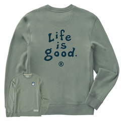Men's LIG Vintage Wordmark Stacked Simply True Fleece Crew