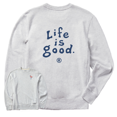 Men's LIG Vintage Wordmark Stacked Simply True Fleece Crew