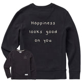 Women's Happiness Looks Good on You Simply True Fleece Crew