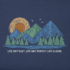 Men's Life Isn't Easy Mountains Short Sleeve Crusher Tee
