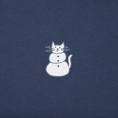 Women's Cat Snowman Long Sleeve Crusher Tee
