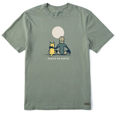 Men's Jake & Rocket Moon Peace Short Sleeve Crusher Tee