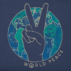 Kids World Peace Sign Short Sleeve Crusher Tee