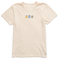 Women's 3 Beetles Short Sleeve Crusher Tee