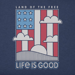 Women's Land the Free Flag Short Sleeve Crusher Tee