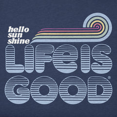 Women's Groovy Hello Sunshine Short Sleeve Crusher Vee