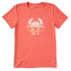 Women's Dig it Crab Short Sleeve Tee