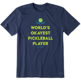 Men's World's Okayest Pickleball Player Short Sleeve Tee