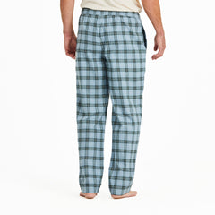 Men's Smoky Blue Check Classic Sleep Pant