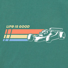 Kids Race Car Stripes Short Sleeve Crusher Tee