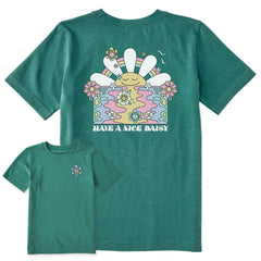 Kids Have a Nice Daisy Sunrise Short Sleeve Crusher Tee