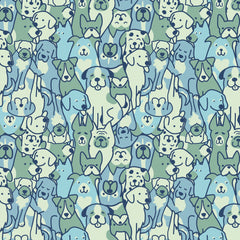 Kids Heart of Dogs Pattern Short Sleeve Crusher Tee