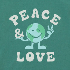 Baby Peace & Love Earth Short Sleeve Crusher Bodysuit