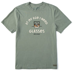 Men's At My Age Whiskey Glasses Short Sleeve Tee