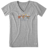 Women's Eagles Take it Easy Short Sleeve Vee