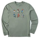 Men's Winter is for the Birds Grid Long Sleeve Crusher Tee