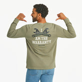 Men's I am the Warranty Long Sleeve Crusher Tee