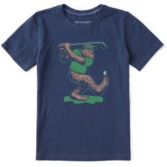 Kids Bigfoot Golfing Short Sleeve Crusher Tee