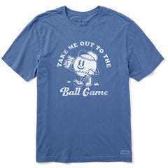 Men's Ball Game w Beer Short Sleeve Crusher Tee