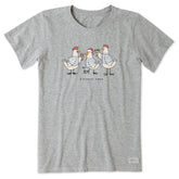 Women's 3 French Hens Short Sleeve Crusher Tee