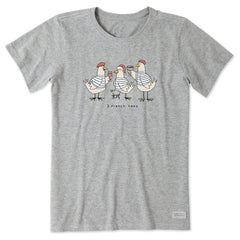Women's 3 French Hens Short Sleeve Crusher Tee