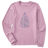 Women's Dreamy Christmas Tree Long Sleeve Crusher Tee