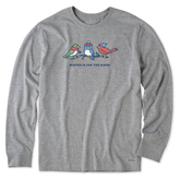 Men's Vintage Winter Is For The Birds Long Sleeve Crusher Tee