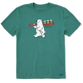 Men's Polar Beer Ski Beer Serve Short Sleeve Crusher Tee