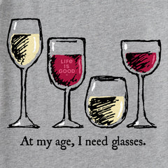 Women's I Need Wine Glasses Long Sleeve Crusher Vee