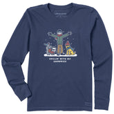 Women's Jake & Friends Snowmies Long Sleeve Crusher Tee
