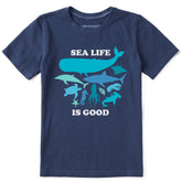 Kids Sea Life is Good Short Sleeve Crusher Tee