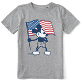 Kids Americana Steamboat Willie Short Sleeve Crusher Tee