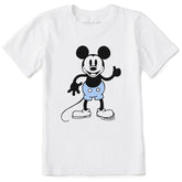 Kids Steamboat Willie Thumbs Up Short Sleeve Crusher Tee