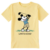 Kids Steamboat Willie Golf Short Sleeve Crusher Tee