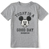 Kids Steamboat Willie Good Day Short Sleeve Crusher Tee