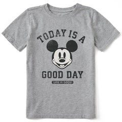 Kids Steamboat Willie Good Day Short Sleeve Crusher Tee