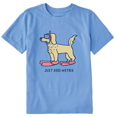 Kids Just Add Water Snorkle Dog Short Sleeve Crusher Tee