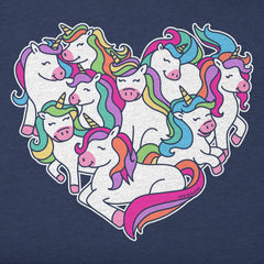 Kids Heart Of Unicorns Long Sleeve Crusher Tee
