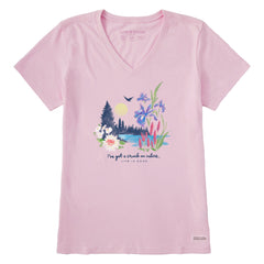 Women's Lakescape Crush on Nature Short Sleeve Vee