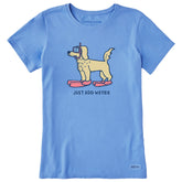 Women's Just Add Water Snorkle Dog Short Sleeve Crusher Tee