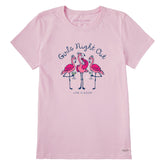 Women's Girls Night Out Flamingo Short Sleeve Tee