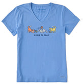 Women's Come to Play Al Short Sleeve Crusher Vee