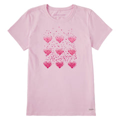 Women's Heart of Hearts Grid Short Sleeve Tee