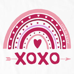 Kids XOXO Rainbow Short Sleeve Crusher Tee