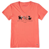 Women's Don't Forget to be Awesome Al's Short Sleeve Crusher Vee