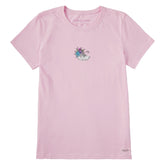 Women's Gotta Run Floral Sneakers Short Sleeve Tee