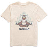 Men's All is Calm Sloth Short Sleeve Crusher Tee