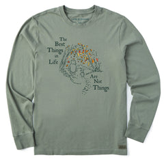 Men's Winnie Best Things Foliage Long Sleeve Crusher Tee