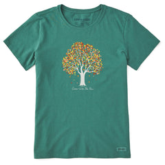 Women's Grow with the Flow Fall Heart Tree Short Sleeve Crusher Tee